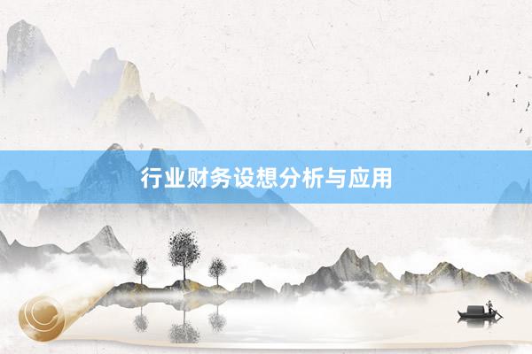 行业财务设想分析与应用